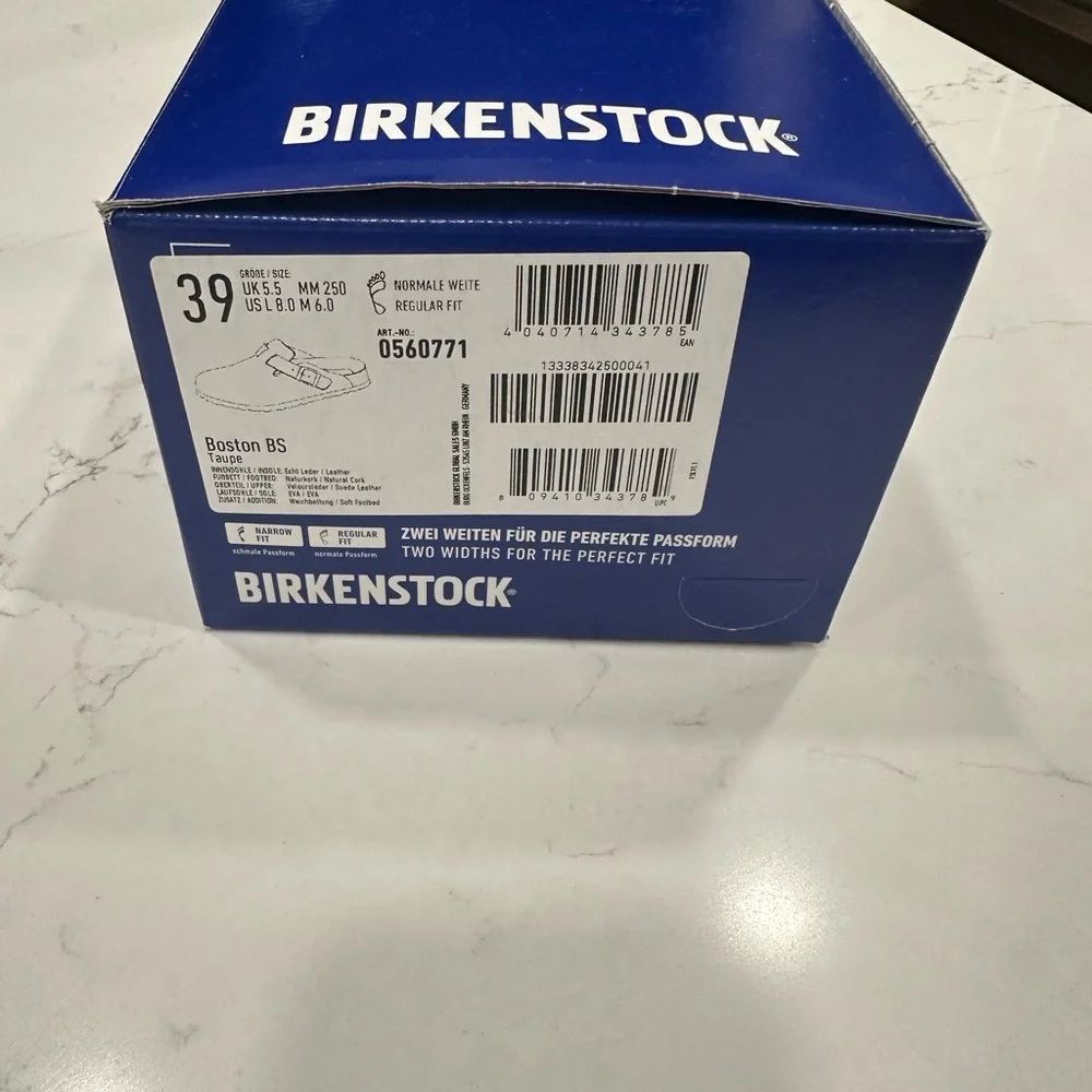 Birkenstock Adult Suede Boston Clogs - Taupe - Picture 2 of 6